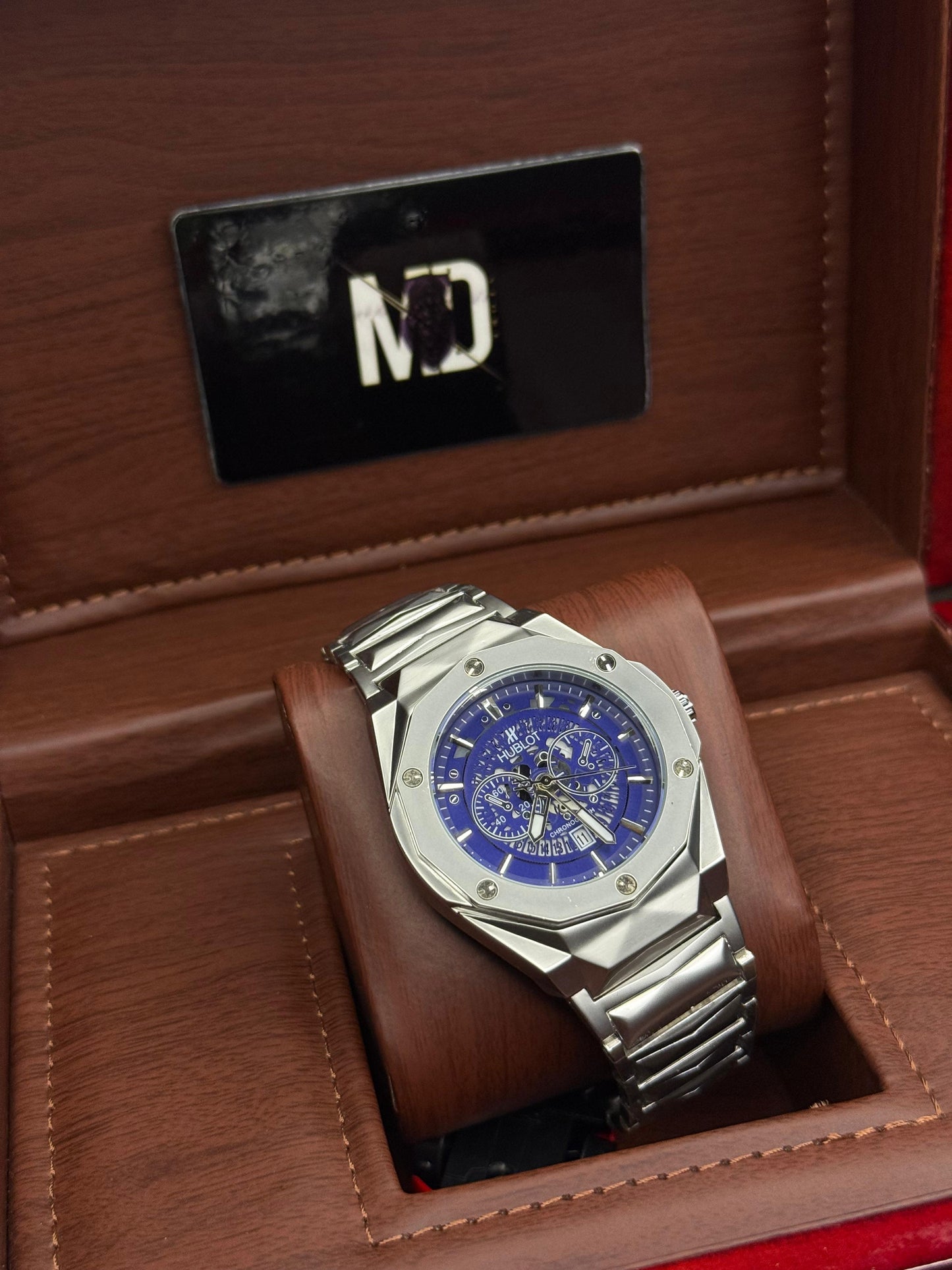 Hublot Cut Stone Royal Blue Dial