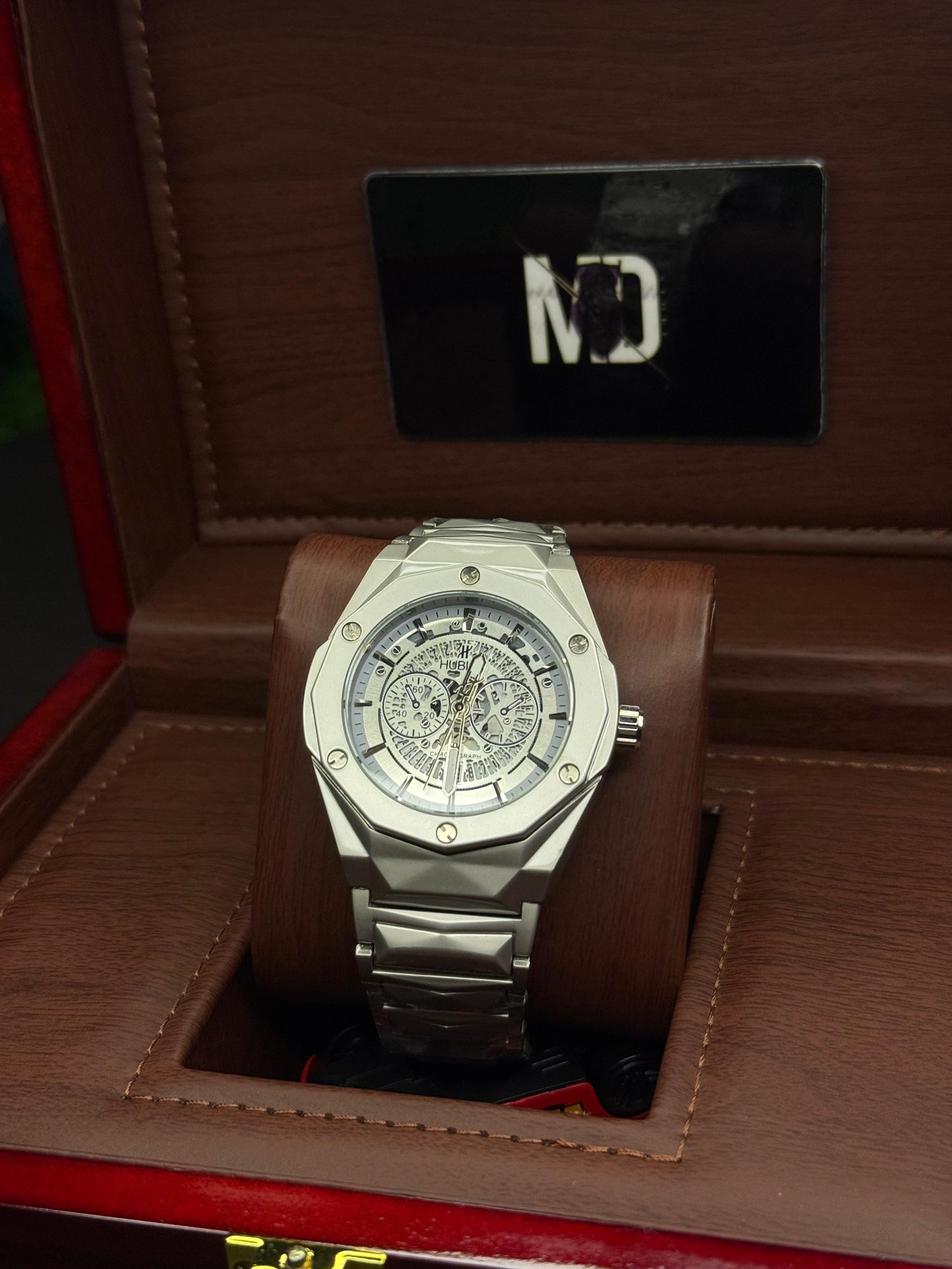 Hublot Cut Stone Silver Dial