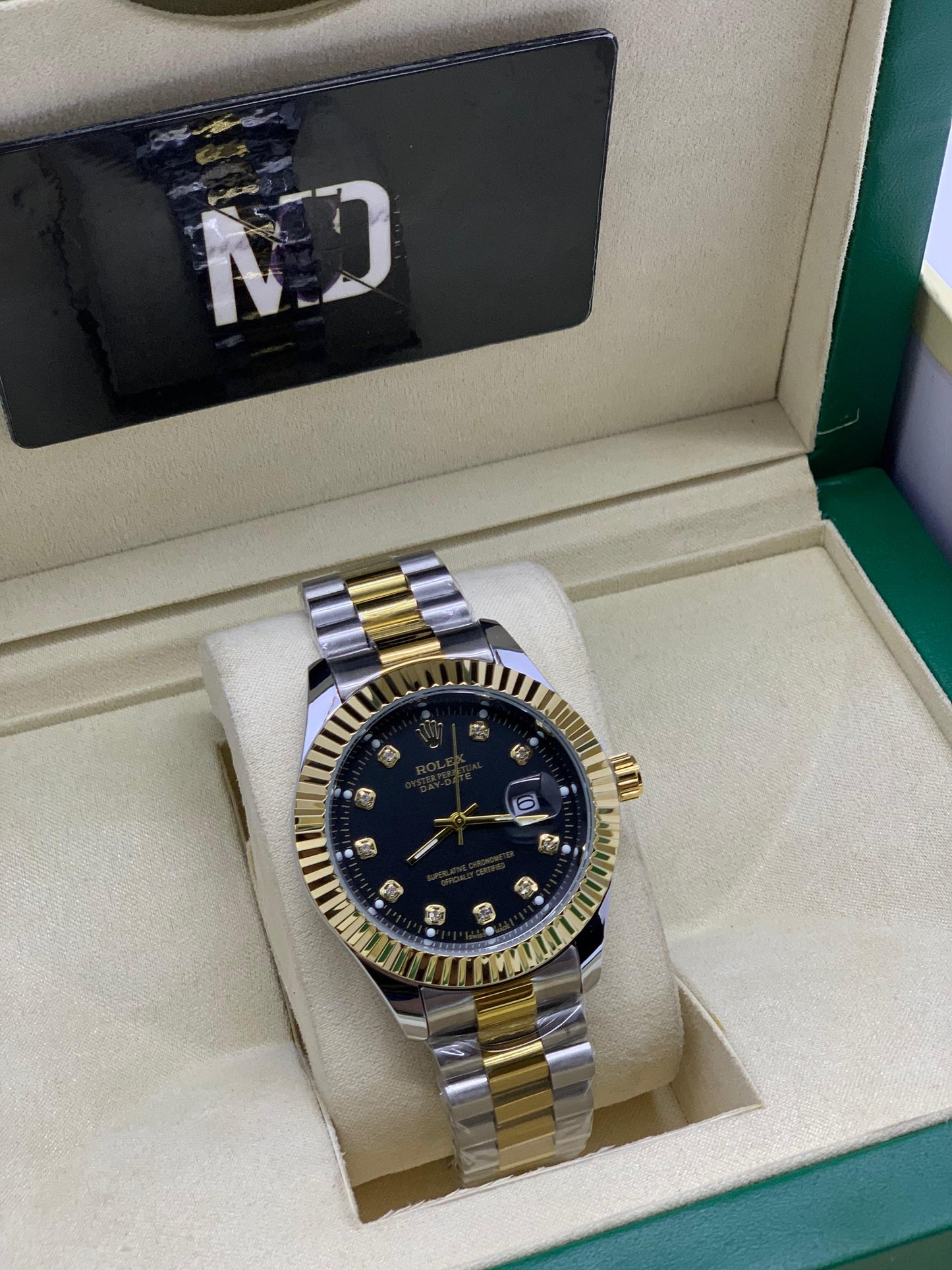 Rollie Black dial two tone (date)