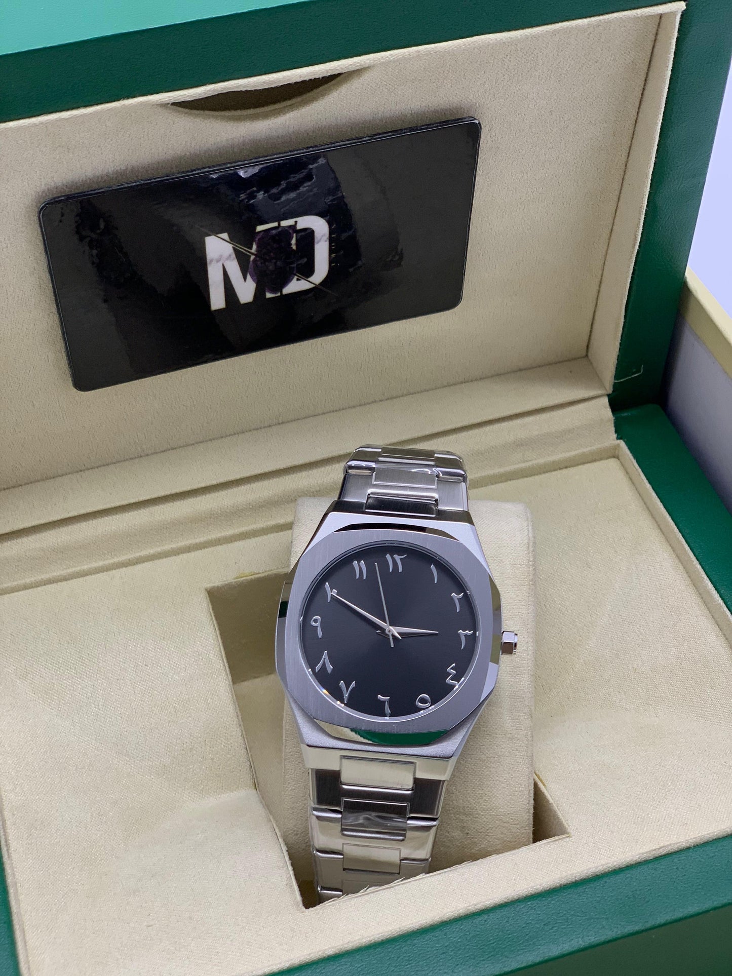 Aura Steel (Black Dial)