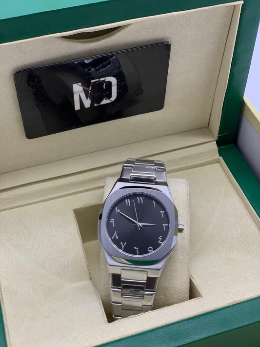 Aura Steel (Black Dial)