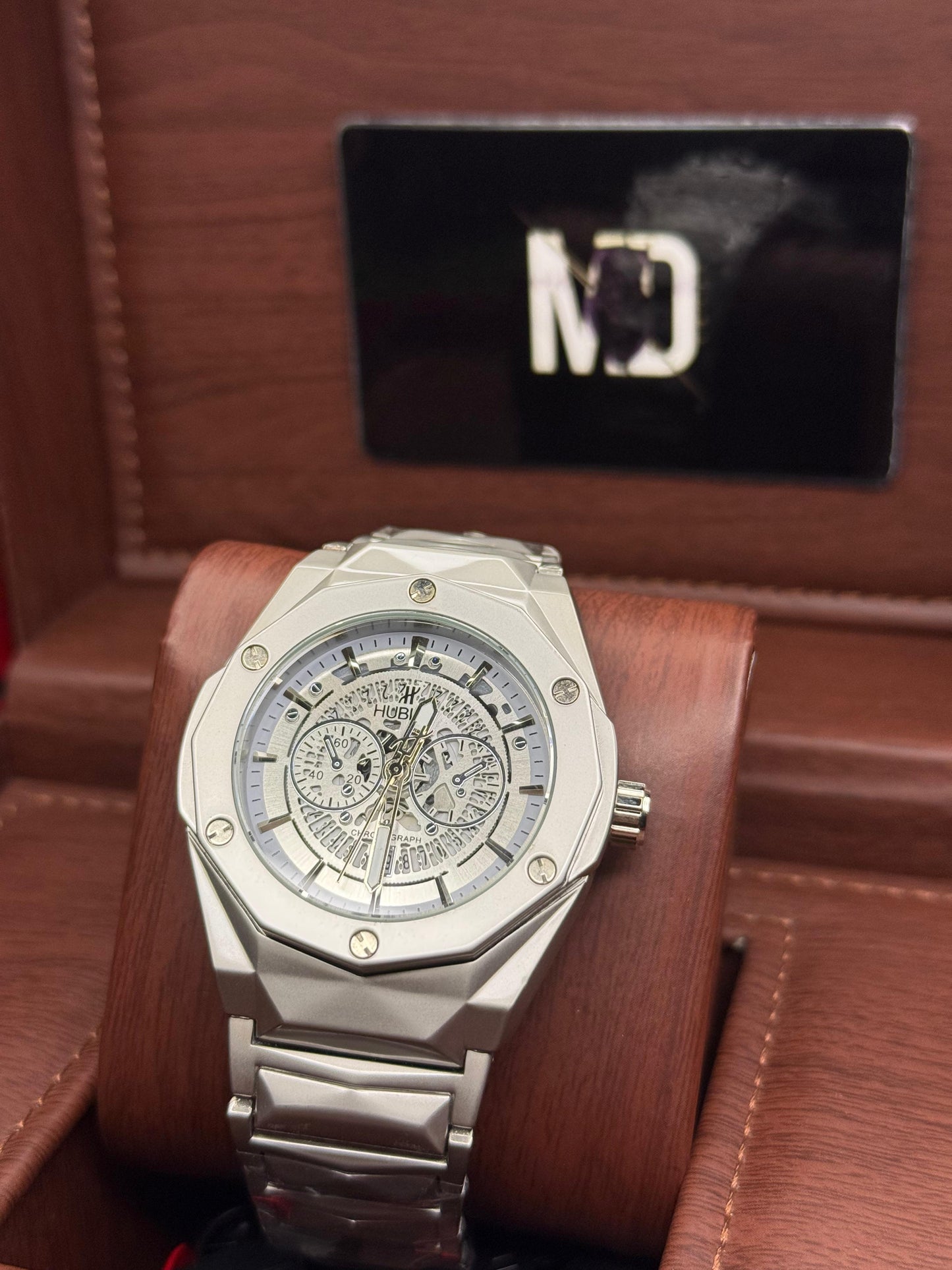 Hublot Cut Stone Silver Dial