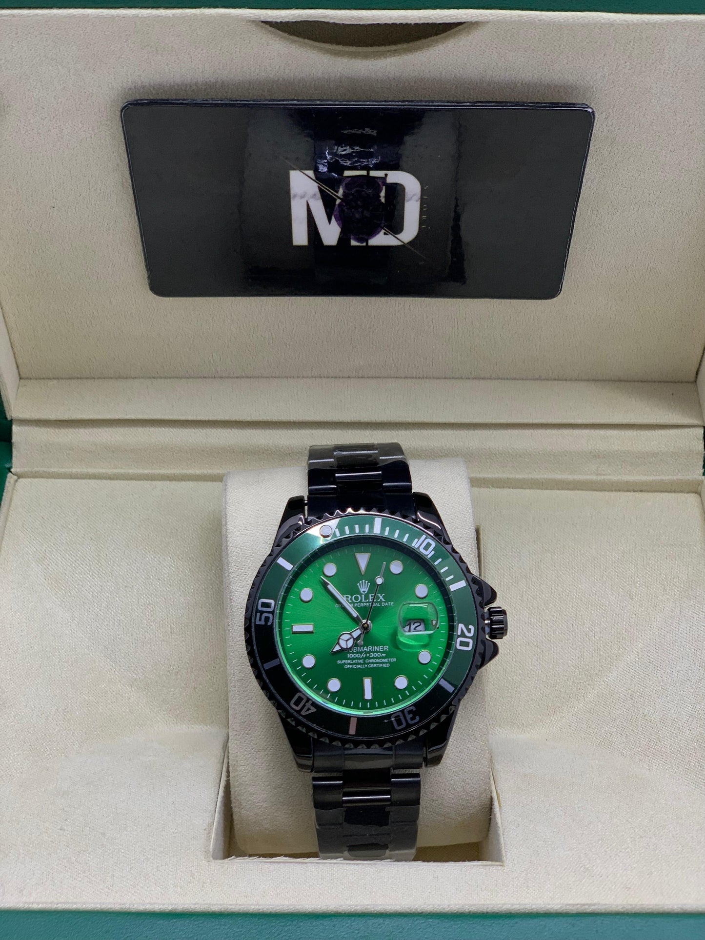 Rollie Submariner green signature